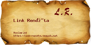 Link Renáta névjegykártya